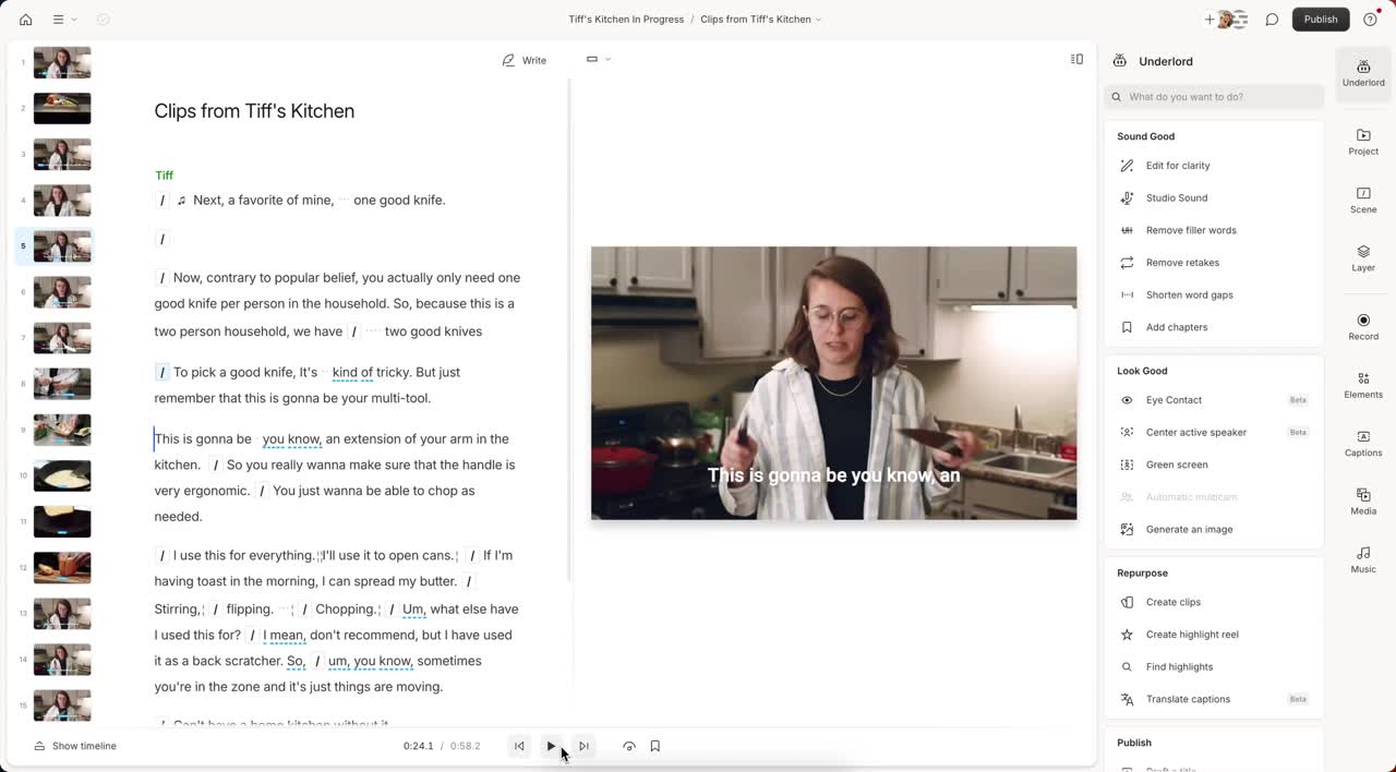 Descript AI video editor platform overview