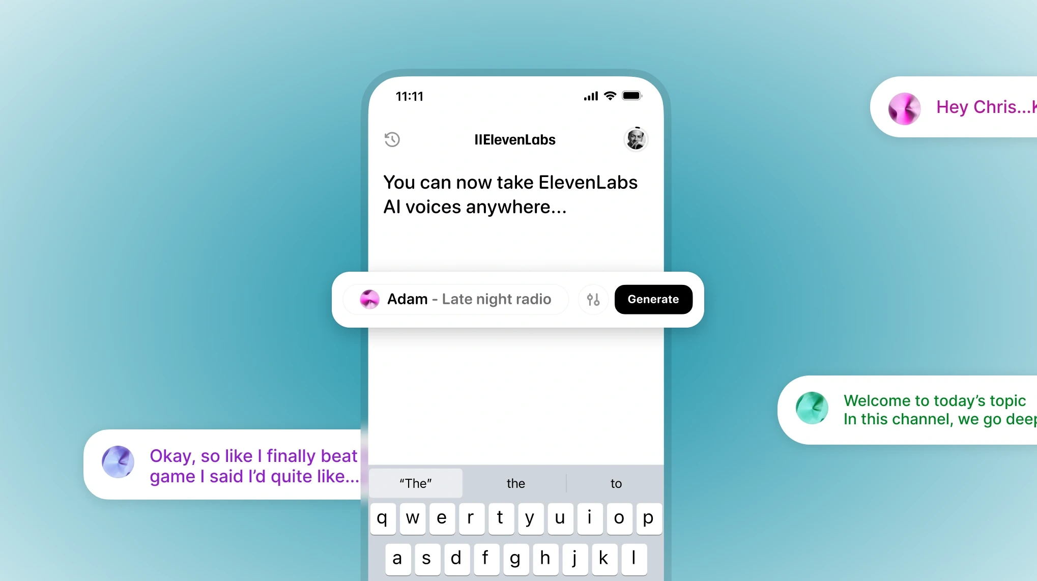 Social media content creation at scale with ElevenLabs AI voice