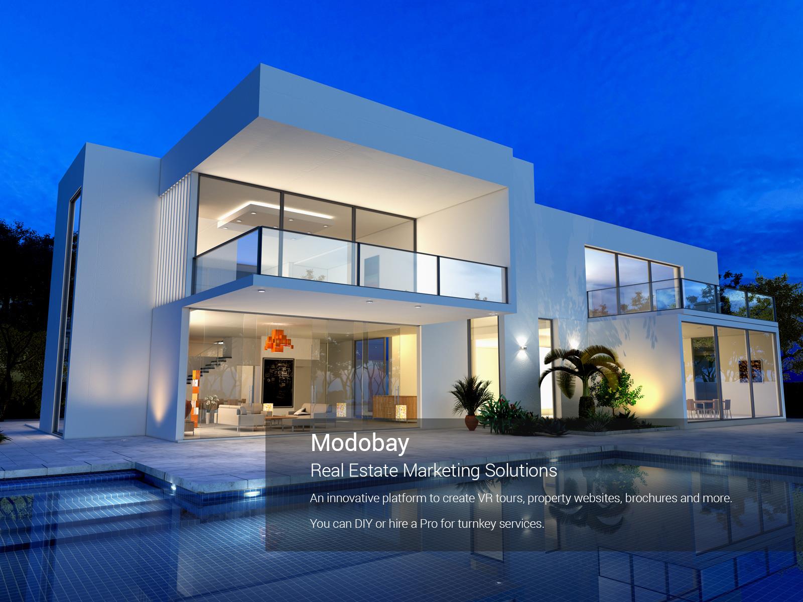 Modobay real estate listing platform showing automated SEO optimization and schema markup features