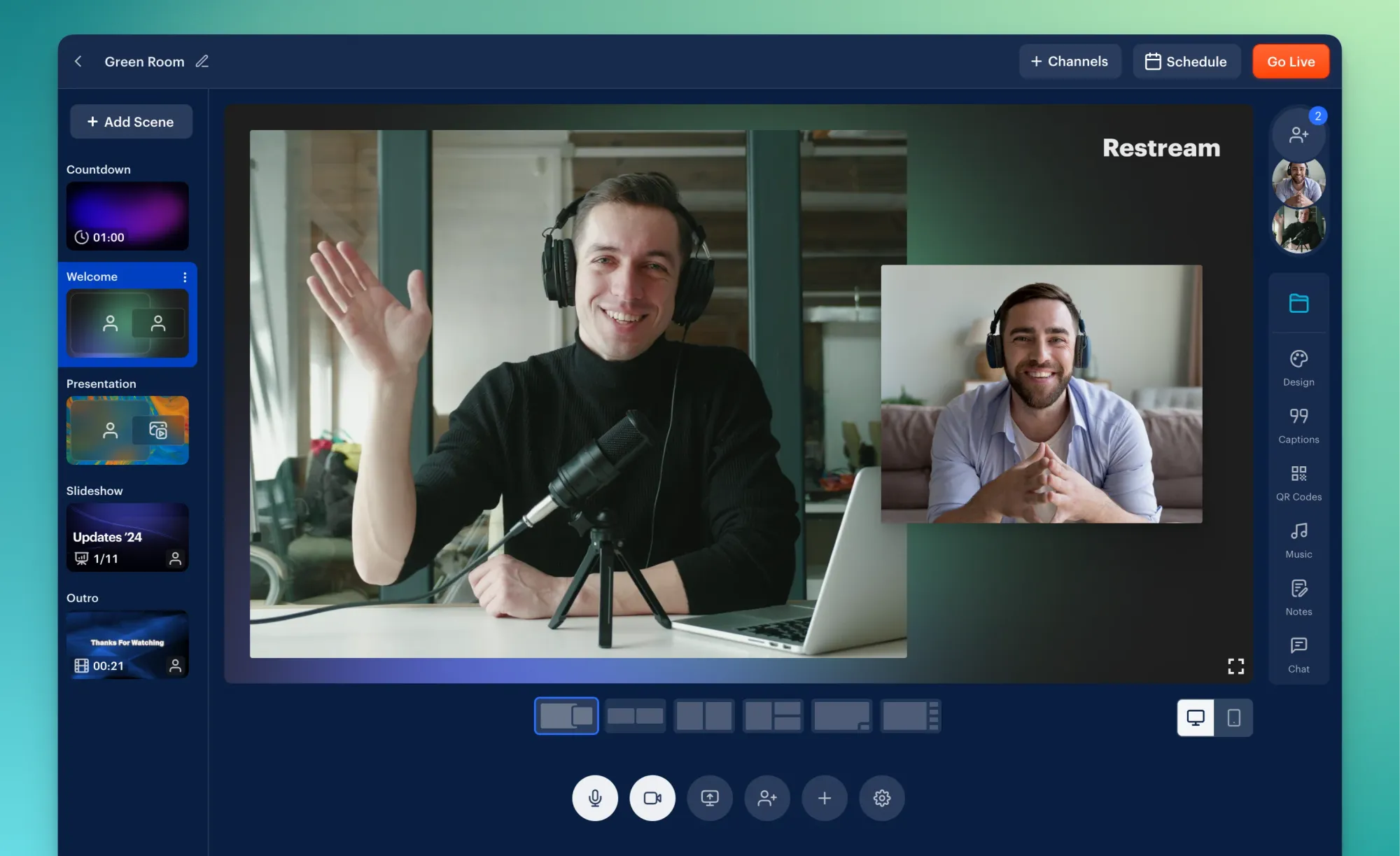Real estate agent brand-building livestream on Restream